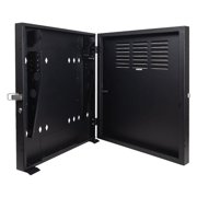 NavePoint 2U Vertical Server Rack Enclosure, Low Profile, 20 Deep, Max Weight Capacity 150 lbs - 2U Network Cabinet Vertical Wall Mount, Perforated, Black