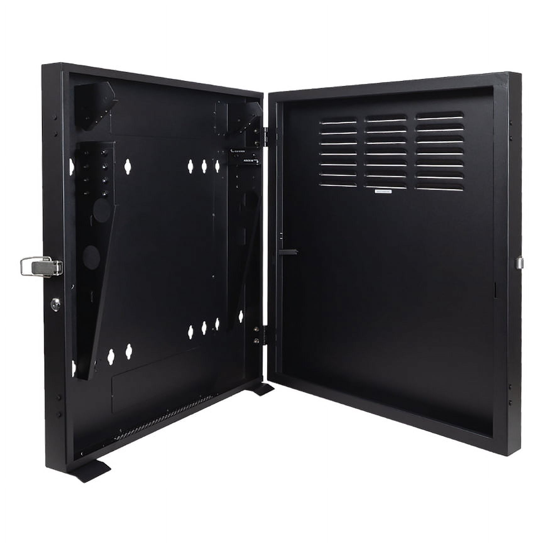 NavePoint 2U Vertical Wall Mount Enclosure for 19" Networking Equipment, Servers, Switch and Patch Panels, Low Profile, 20" Depths, Max Weight Capacity 150 Lbs - image 4 of 6
