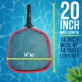 thumbnail image 3 of U.S. Pool Supply Professional Heavy Duty Large Swimming Pool Leaf Skimmer Net - Strong Reinforced Aluminum Frame for Faster Cleaning & Easier Debris Pickup and Removal - Clean Pools, Spas, Ponds, 3 of 4