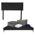 thumbnail image 1 of Base de Cama Slim King Size Dicasa Cabecera Bilbao Negro Almohada 2 Pack Protector Cloud Sábanas Softy Edredón Homy, 1 of 8