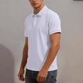 thumbnail image 4 of Antinious Men Solid Short Sleeve Collared Summer Button Casual Dress Shirts, 4 of 5