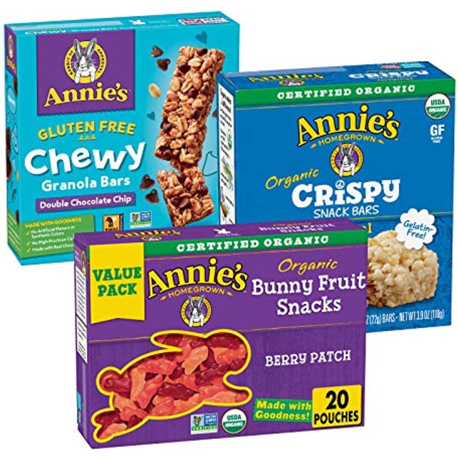 Annies Organic Original Crispy Snack Bars, Gluten Free With Annies