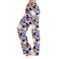 thumbnail image 2 of Zydvens Women Halloween Pajama Pants Wide Leg Lounge Wear with Pockets Soft Elastic Waist Drawstring Sleepwear Bottoms Splatter Pumpkin Print Costume Cosplay Party S-3XL, 2 of 7