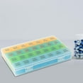 thumbnail image 6 of 28 Day Pill Planner Travel Pills Organizer 28 Day Pill Box 4 Weeks A Month Pill Case for Travel Clear Shell, 6 of 9