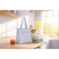 thumbnail image 2 of Mainstays Gray Polyester Zippered Reusable Lunch Bag, 2 of 6