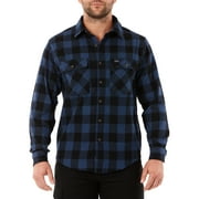 Smith's Workwear Mens Easy Fit Long Sleeve 2-Pocket Buffalo Flannel Shirt (L)