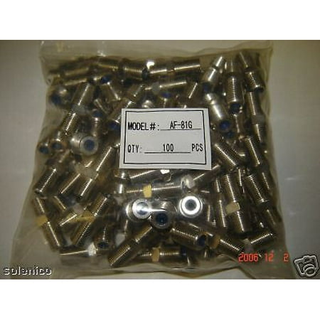100 Connectors - Coax Cable Barrel Connectors Bag of 100 SWEPT 3000MHZ satellite directv dish F81