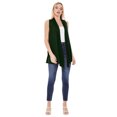 thumbnail image 5 of Women's Casual Solid Comfy Sleeveless Draped Open Front Cardigan S-3XL, 5 of 5