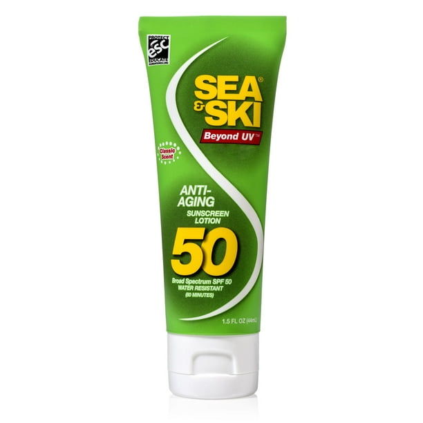 SEA & SKI AntiAging Sunscreen Lotion, SPF 50, 1.5 Oz