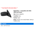 thumbnail image 2 of Right Mirror - Compatible with 2006 - 2009 Ford Fusion 2007 2008, 2 of 2