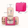 thumbnail image 6 of Hanging Travel Toiletry Bag for Men and Women,Compact Makeup Bag,Water-Resistant,Shower Bag for Essentials,Shaving Bag, Organizer Bag(PINK), 6 of 6
