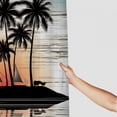 thumbnail image 3 of Orinice  Country Nature Summer Shower Curtain for Bathroom,Butterfly and Palm Tree Saioat Fabric Shower Curtain with Hooks,Vintage Wood Board Bathroom Curtain Shower Set,  69x72, 3 of 7