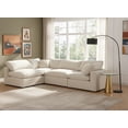thumbnail image 2 of Meridian Furniture Comfy Cream Velvet 4-Pc. Modular Sectional, 2 of 16