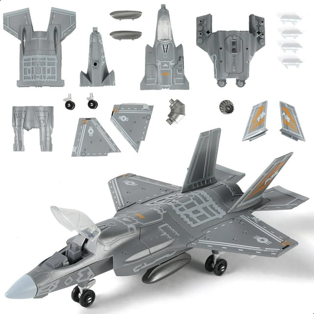 Maqueta SEBINAS F-35 Fighter Jet a escala 1:72 con soporte para niños