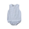 thumbnail image 2 of Baby Short Sleeve Romper with Round Neck - Cute Solid Color Summer Jumpsuit for Toddlers, 2 of 7
