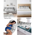 thumbnail image 6 of Grey Eucalyptus Body Pillow Covers, Gradient Retro Watercolor Leaves Soft Bed Throw Pillowcases Breathable Cooling Long Lumbar Body Pillow Sham Cover for Bed Sofa 20''x54'', 6 of 7