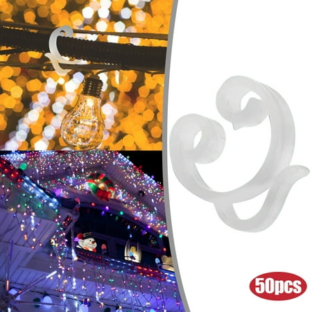 

Awaswae Christmas Light Hooks Mini Gutter Hang Hooks Plastic Clip Outside String Lights