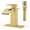 Brushed Gold, variant on RUACQ Waterfall Bathroom Faucet,Single Handle Bathroom Sink Faucets for 1 or 3 Hole, Stainless Steel Washbasin Mixer Tap with Deck,Pop-up Drain and Supply Hoses (Chrome)