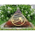 thumbnail image 4 of 7 Chakra Crystal Orgone Pyramid, Organite Pyramid Eye of Ra, 4 of 4
