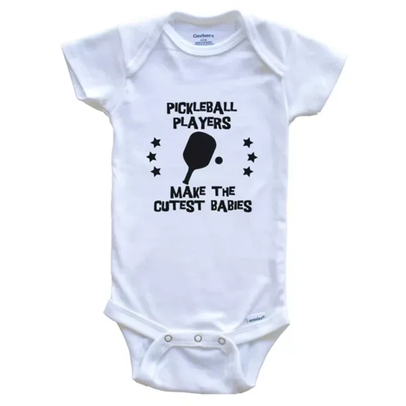 Baby Bodysuit BELLA CANVAS Pickleball Players Make The Cutest Babies Funny Pickleball Baby Bodysuit