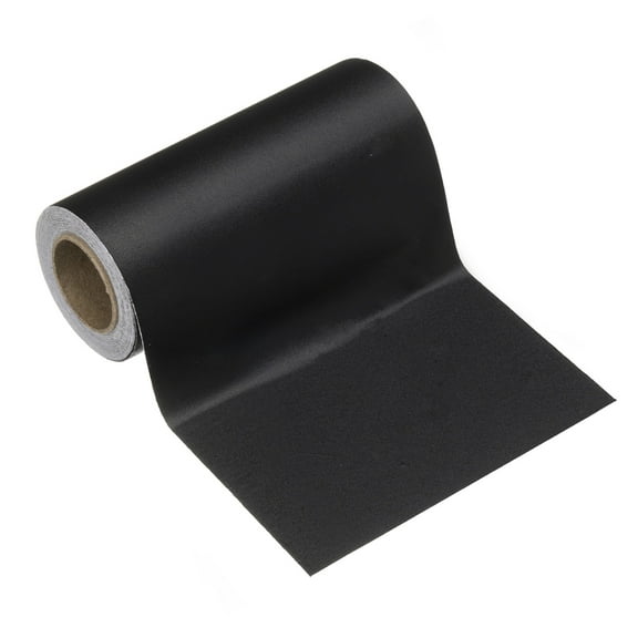 Uxcell Wood Grain Wallpaper Border 5" x 16.4ft Textured Frame Sticker, Matte Black