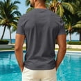 thumbnail image 4 of Sewkxo Mens Hawaiian Short Sleeve T-Shirts Graphic Crew Neck Casual Shirt Summer Beach Palm Tree Printed Vintage Tees,Gray L, 4 of 5