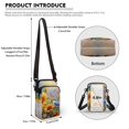 thumbnail image 6 of HELLHERO Sunflower Pattern Unisex Underarm Shoulder Bag Polyester Small Purse Women Adjustable Shoulder Strap Messenger Bag with Zipper Sling Bag for Casual Use, 6 of 7