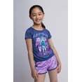 thumbnail image 2 of Monster High Draculaura Frankie Stein Clawdeen Wolf T-Shirt and French Terry Dolphin Shorts Outfit Set Plaid Toddler to Big Kid, 2 of 4