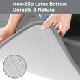thumbnail image 4 of Hengbo 2-Piece Memory Foam Bathroom Mat Set Extra Absorbent for Bathroom Washable Light Gray, 4 of 7