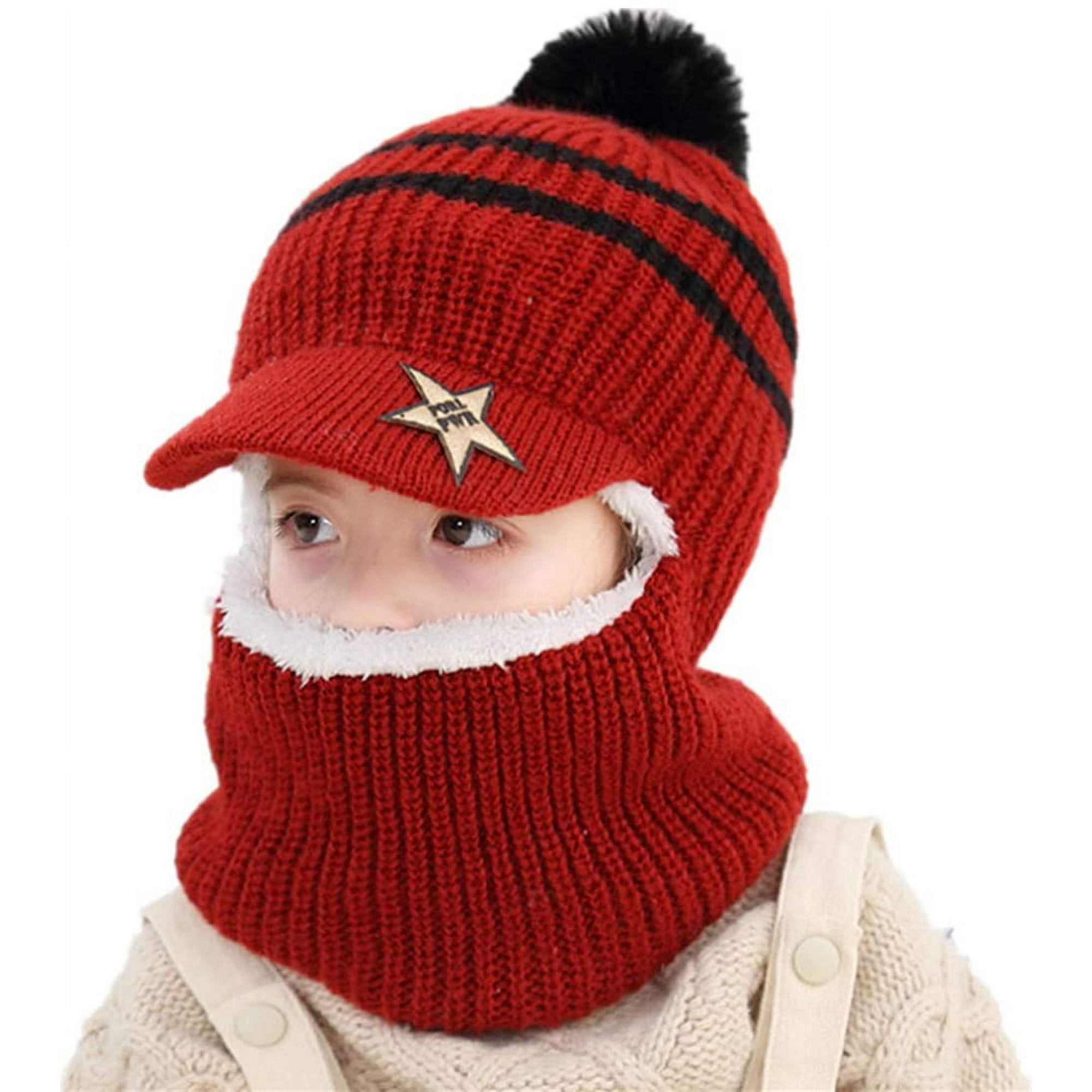 Children's hat with scarf attached sale