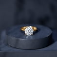 thumbnail image 6 of Rosec Jewels IGI Certified Lab Grown Diamond Solitaire Engagement Ring - 3 Carat - E-VS1 Quality - with Jewelry Box, 10K Yellow Gold, US 7.50, 6 of 8