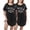Set3, variant on FEREMO Plus Size Night Shirts Short Sleeve Nightgown Womens Printed Sleepwear for Women (Black, 3XL)