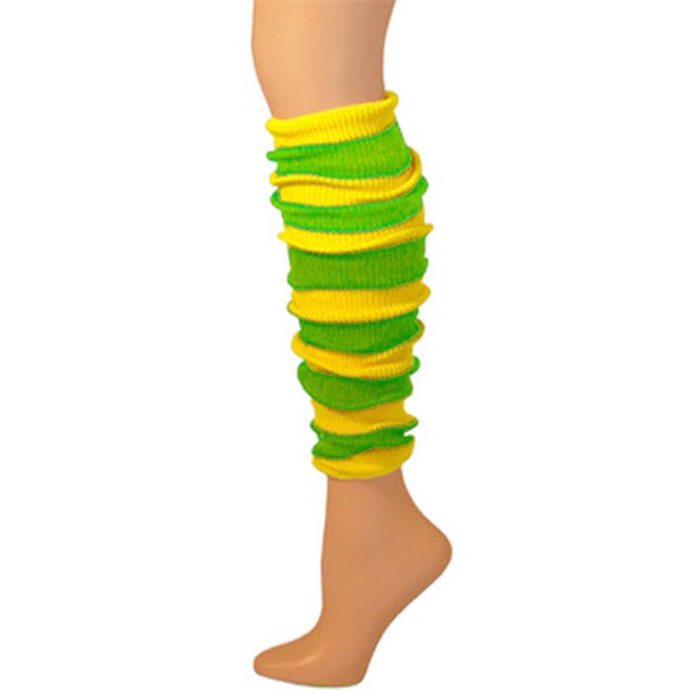 AJ's Leg Warmer, Striped (Tube) Lemon/Lime 22"