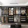 thumbnail image 6 of Homieasy Adjustable Closet Organizer System with 8 Wooden Drawers & 4 Hanging Rods & Adjustable Shelves, Heavy-Duty Wardrobe Tower sets for Bedroom/Laundry/Entryway Black, 6 of 7