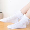 thumbnail image 3 of Kids Baby Girls Socks Cute Ruffled Mesh Patchwork Princess Dress Socks for Toddler Clothing Accessory, 3 of 7