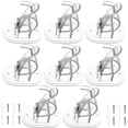 thumbnail image 1 of Supports de Tringle à Rideaux 8 Pcs Supports de Tringle à Rideaux Sans Perçage Support de Tringle à Rideaux Autocollants Crochets de Tringle à Rideaux Transparents Support de Tringle à Rideaux Multifonctionnel Crochets de Tringle à Rideaux Réutilisables pour, 1 of 9