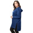 thumbnail image 4 of Roaman's Women's Plus Size Tunic Hoodie Hoodie, 4 of 5