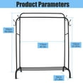 thumbnail image 7 of Clothing Racks for Hanging Clothes,Clothes Rack Heavy Duty with Bottom Shelf and 4 Hooks, 7 of 7