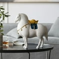 thumbnail image 2 of Ornement Cheval Blanc Chanceux avec Lingot d'Or - Décoration Maison Indispensable, 2 of 6
