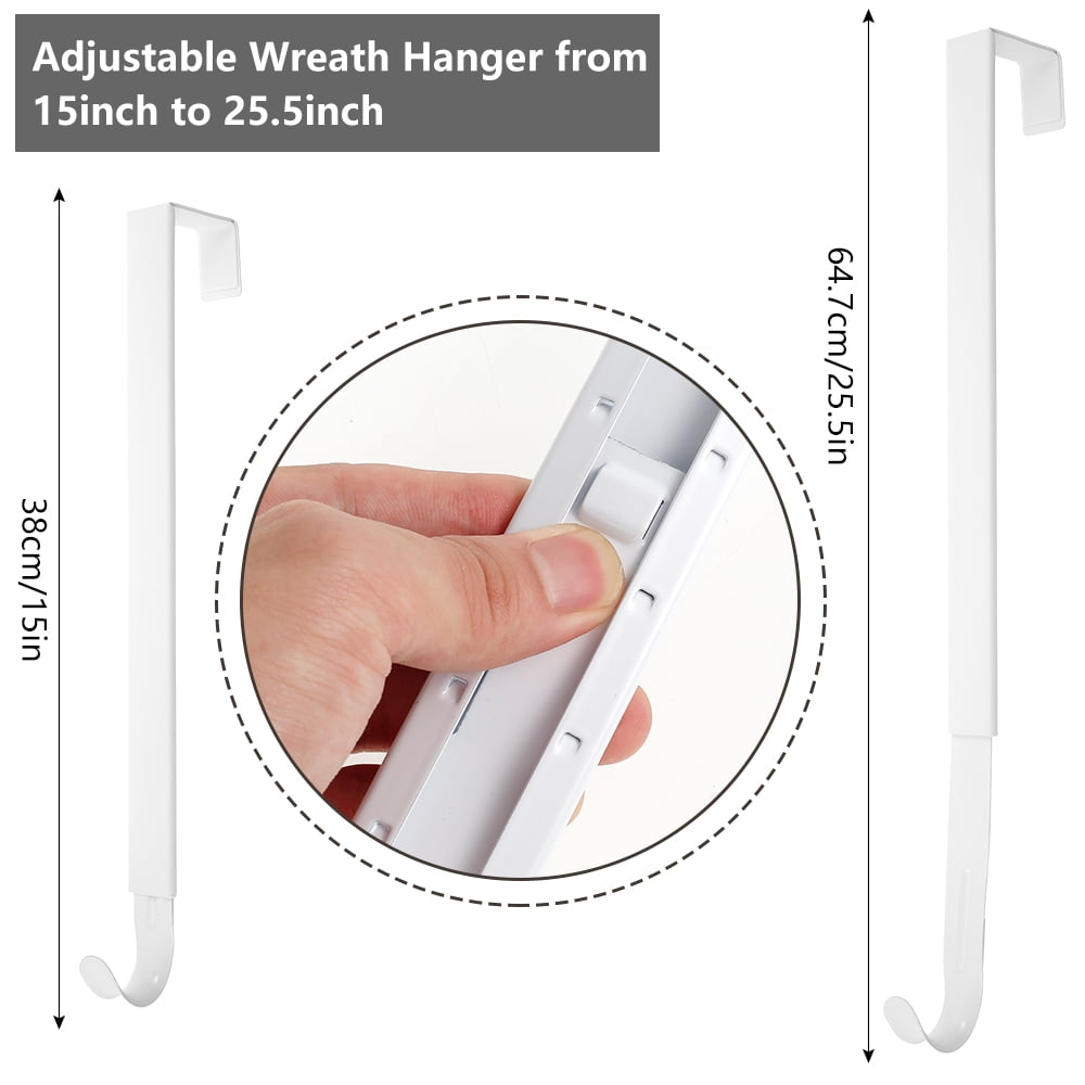 Adjustable Wreath Hanger Over The Door Wreath Holder Metal Front Door