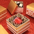 thumbnail image 4 of PAPER FAIR 4PCS Christmas Nesting Gift Boxes Set, Gold Foil Geometry Flat Square Cardboard Nested Box w/Lid, for Gift Wrapping Xmas New Year, Assorted Size, 4 of 7