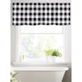 thumbnail image 5 of Bedliving Black White Buffalo Check Window Valance for Kitchen Bathroom Laundry Room, 54 x 18 Inch Rod Pocket Short Curtain, 1 Panel, 5 of 9