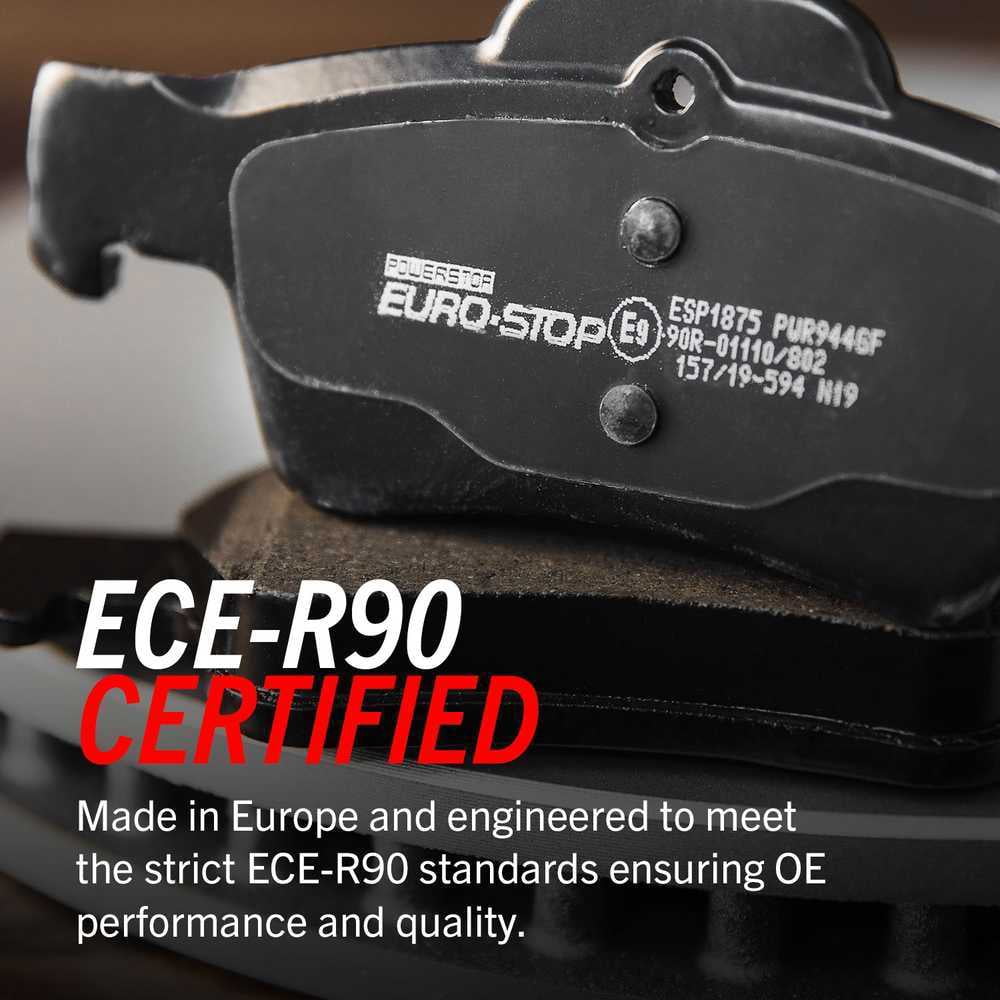 PowerStop ESP1603 Euro-Stop ECE-R90 Brake Pads