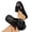 Black, variant on Women Bow Flat Flip Flops Lightweight Eva Footbed Non Slip Spring Summer Beach Casual Shoes,Black