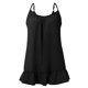 thumbnail image 3 of Playeras,Blusas y Tops,Ropa para Mujer Camisetas Sin Mangas Mujer Verano de las mujeres volantes chifón Top suelto versátil chaleco mujer blusa camisetas (Black, XXL), 3 of 5