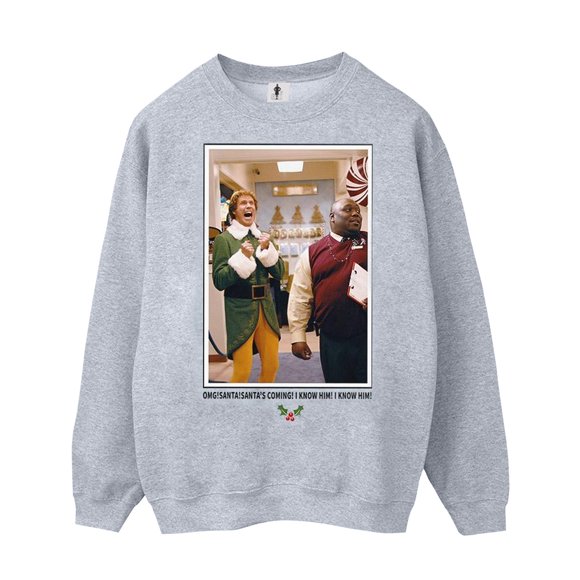 Elf Womens OMG Santa Photo Sweatshirt