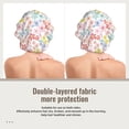 thumbnail image 2 of Logiee Retro Floral Print Silk Bonnet Satin Bonnet for Sleeping Women and Men,Double Layer Hair Bonnet for Curly Braids Hair, 2 of 6