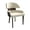 Black/Cream, variant on LeisureMod Modern Dining Chairs – Leather Seat with Curved Open Back & Rubberwood Legs, Contemporary Kitchen Side Chairs, Ethos Collection in White
