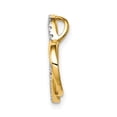 thumbnail image 4 of Finest Gold 14K Yellow Gold 0.01CT Diamond Double Heart Chain Slide, 4 of 4