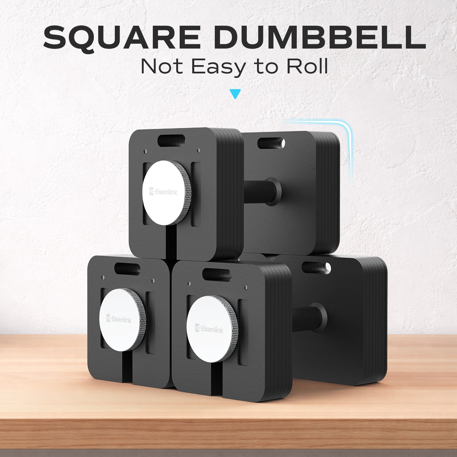 ARVIVO 2PCS 10-80lb Adjustable Dumbbell Set,5lb Increments & 10lb Handle,Quick-Lock Square Weight Dumbbells for Home Gym